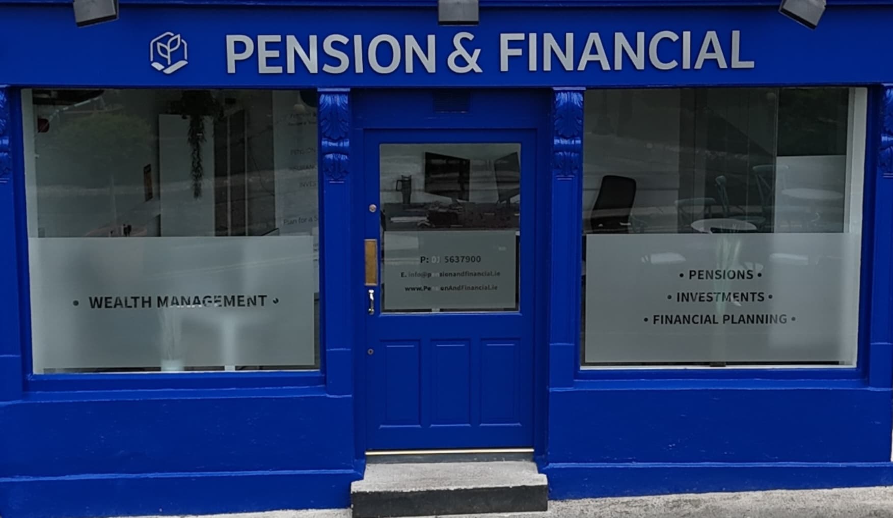 Pension & Financial shopfront